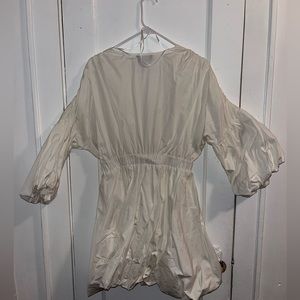 White puff dress